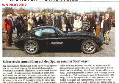 Besuch der Sportwagenschmiede Wiesmann, Dülmen